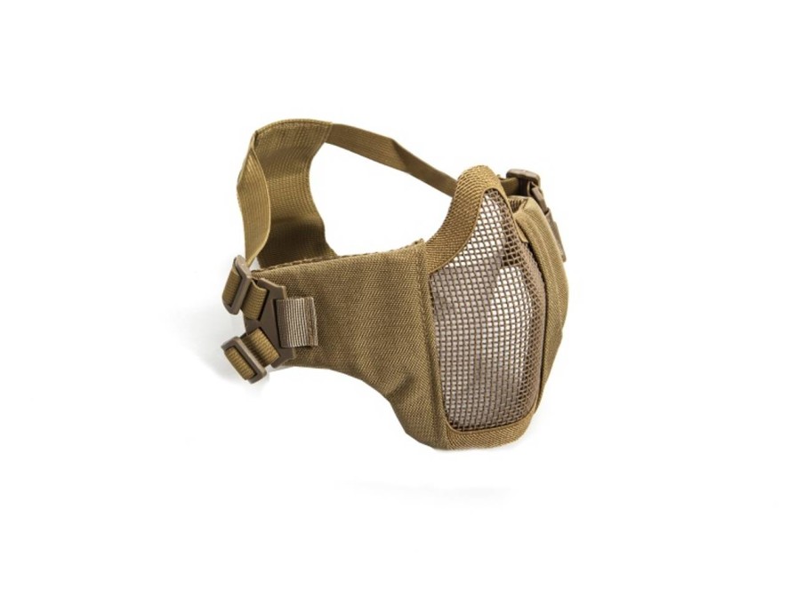 GAME-ON Softgun Masker | Mesh Maske Med Kinnpute - Tan