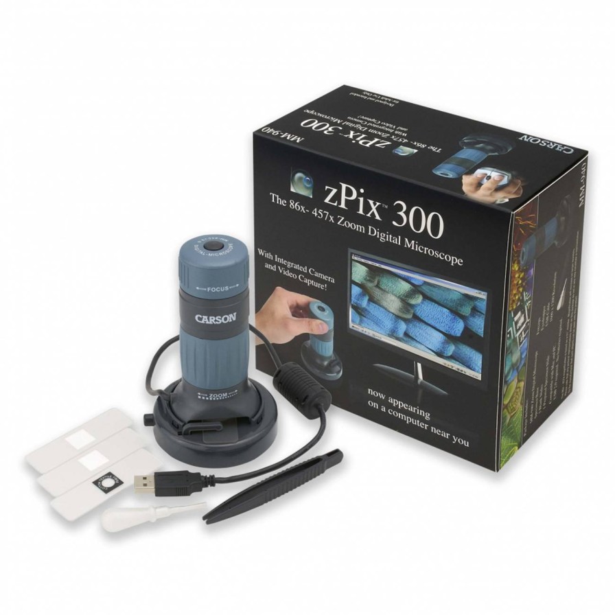 GAME-ON Godt Og Blandet | Zpix 300 - 86X-457X Digitalt Usb Mikroskop Med Kamera Og Videofu