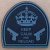 GAME-ON Patches | Patch - Keep Calm And Reload - Svart