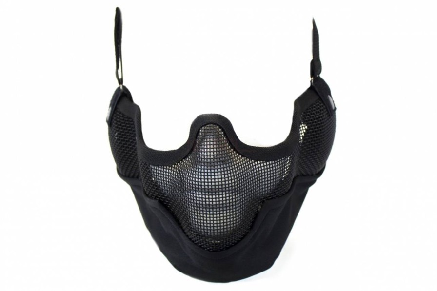 GAME-ON Softgun Masker | Nuprol Mesh Maske Med Gitter V2 - Sort