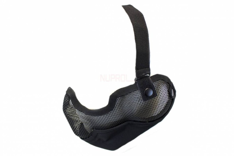 GAME-ON Softgun Masker | Nuprol Mesh Maske Med Gitter V2 - Sort