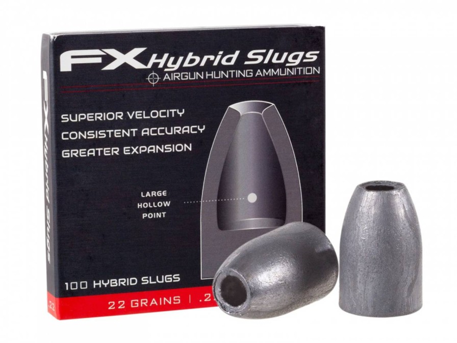 GAME-ON 5.5Mm&.22&&6.35Mm&.25 | Fx Hybrid Slugs Til Luftvpen 5.5Mm (.217) - 22Gr - 100Stk