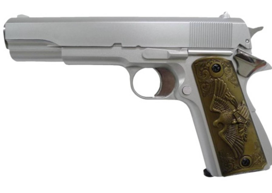 GAME-ON Gass Uten Blowback | Hfc - 1911 Gassdrevet Softgunpistol Uten Blowback Slv Diktator