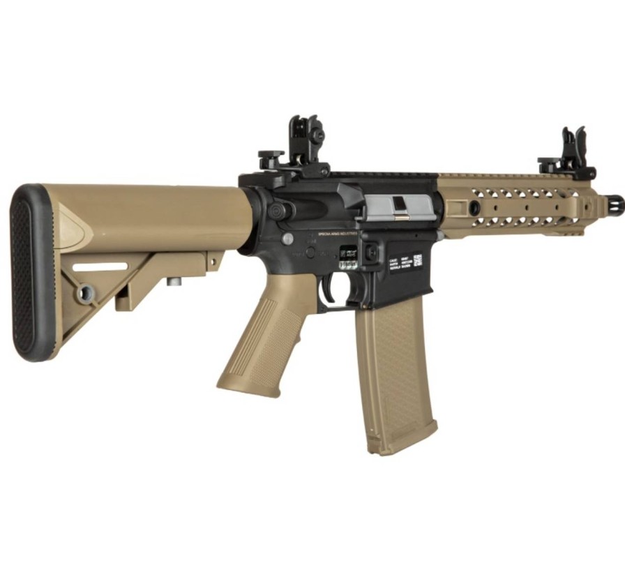 GAME-ON Aeg & Elektriske Rifler | Specna Arms - F01 Flex Elektrisk Softgunrifle - Tan/Svart