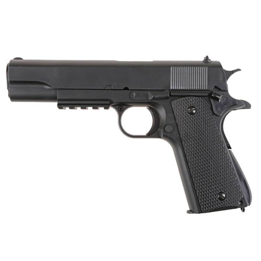 GAME-ON Fjaerdrevne Pistoler | Well 1911 Black - Springer