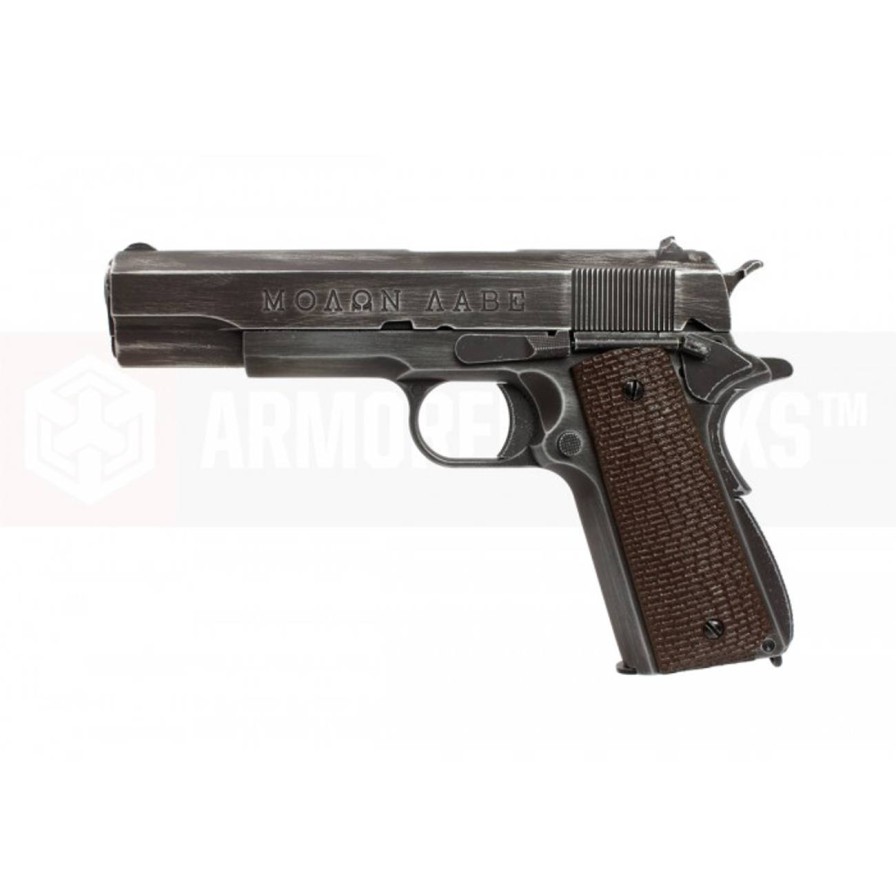 GAME-ON Gass Med Blowback | Aw Custom - 1911 Molon Labe Softgun Med Blowback - Full Metall