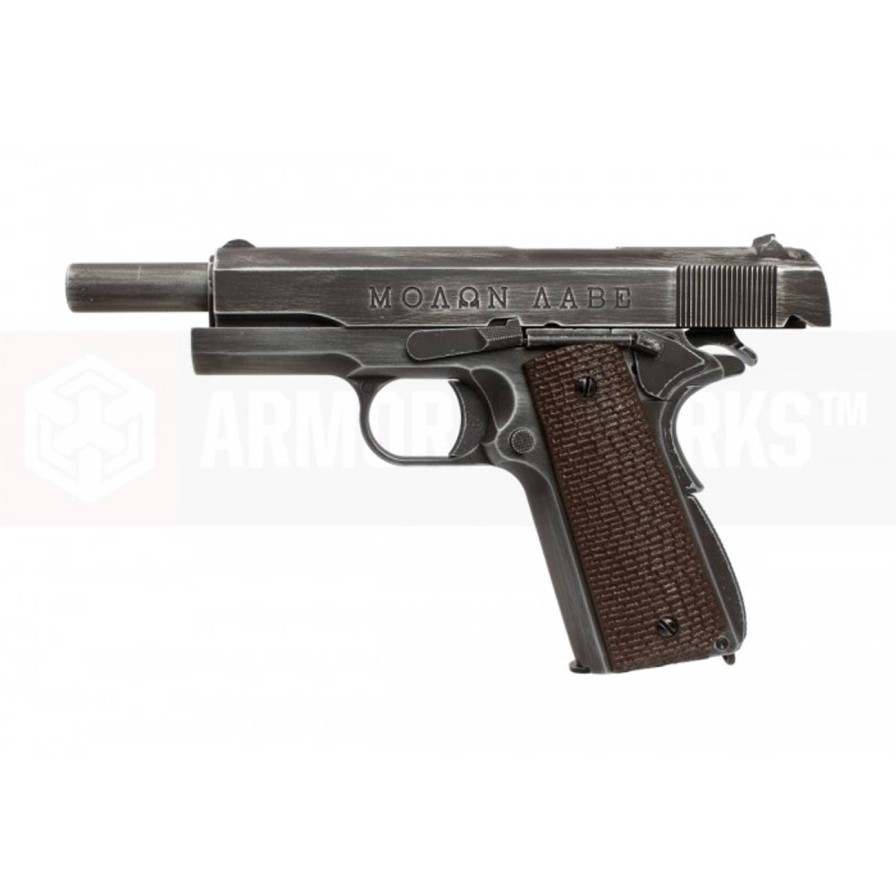 GAME-ON Gass Med Blowback | Aw Custom - 1911 Molon Labe Softgun Med Blowback - Full Metall