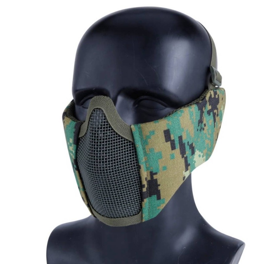 GAME-ON Softgun Masker | Nuprol - V5 Mesh Beskyttelsesmaske Til Airsoft - Digital Woodlan