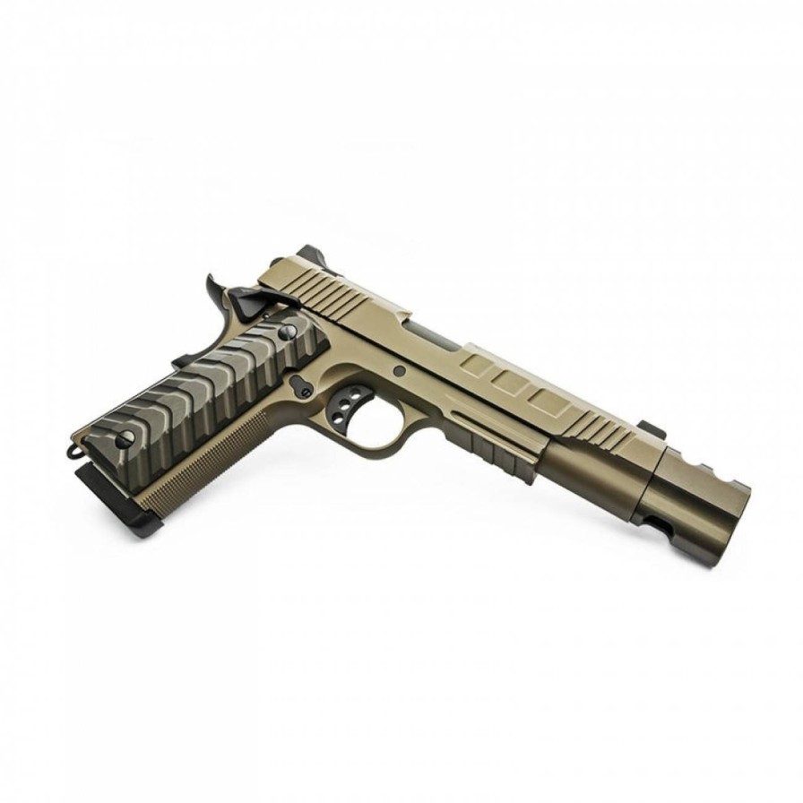 GAME-ON Gass Med Blowback | Kjw - Kp-16 Co2 Drevet Softgunpistol Med Blowback - Tan