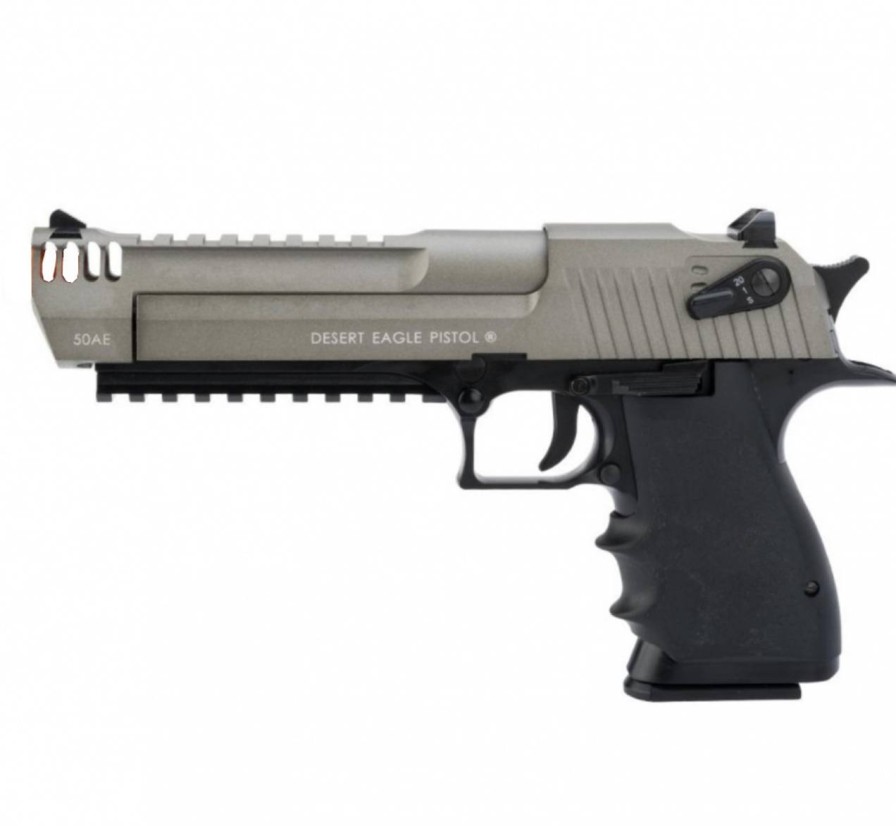 GAME-ON Gass Med Blowback | Desert Eagle L6 Semi/Full Auto Softgun Pistol Co2 - Dual Tone