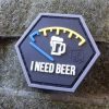 GAME-ON Patches | Patch - I Need Beer Rubber - Bl