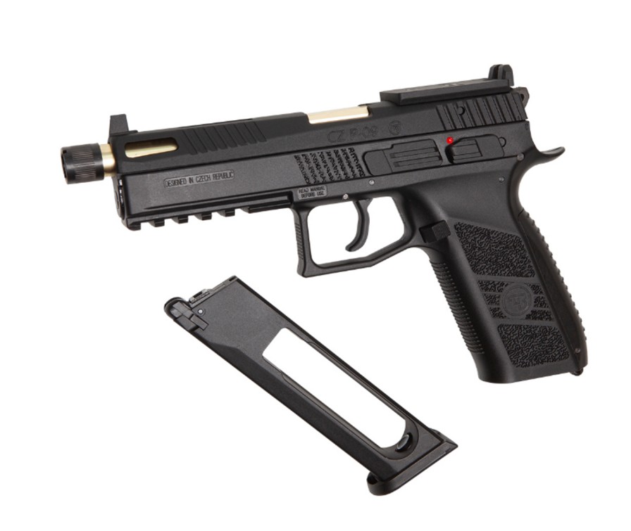 GAME-ON Gass Med Blowback | Cz P-09 Optic Ready Co2 Drevet Softgun Inkl. Koffert - Gbb