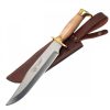 GAME-ON Jaktkniver | Wt - Hndlaget Wood Bowie Kniv Med Lrslire