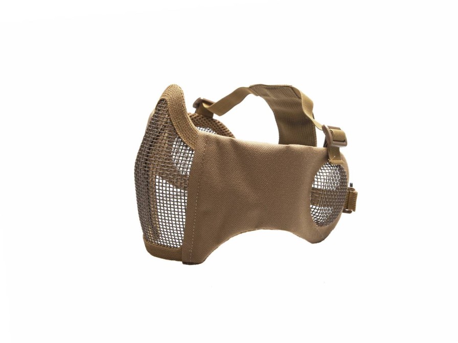 GAME-ON Softgun Masker | Mesh Maske Med Kinnpute Og U00D8Rebeskyttelse - Tan