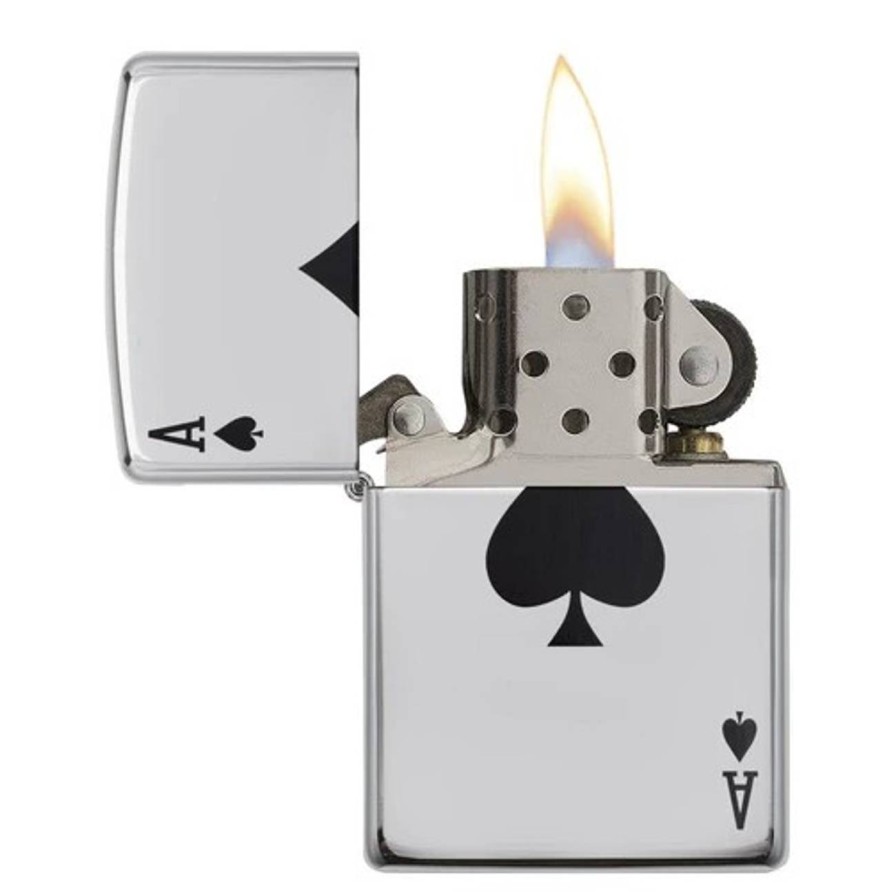 GAME-ON Zippo Lighters | Zippo - Ace Of Spades Design - Lighter