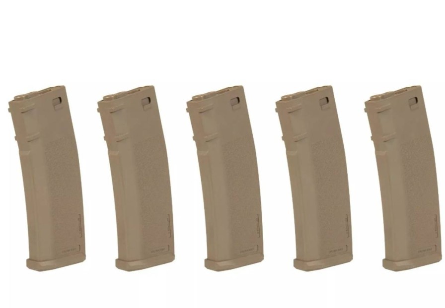 GAME-ON Elektriske Aeg | Sa - M4/M16 - 5Pakk - 380Skudds Hi-Cap Magasin - Tan