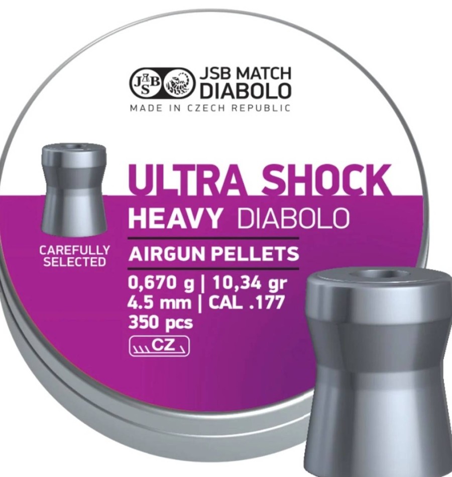 GAME-ON 4.5Mm&.177 & Pellets | Jsb Ultra Shock Heavy 4.5Mm Luftgevr Pellets - 350Stk