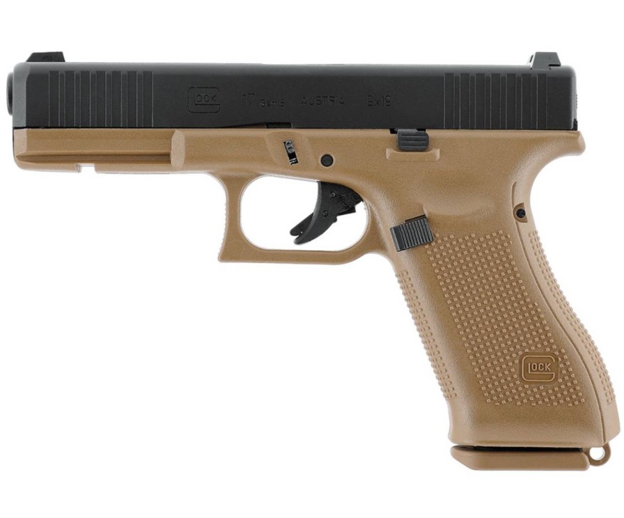 GAME-ON Gass Med Blowback | Glock 17 French Edition Gass Softgun Med Blowback - Svart / Tan