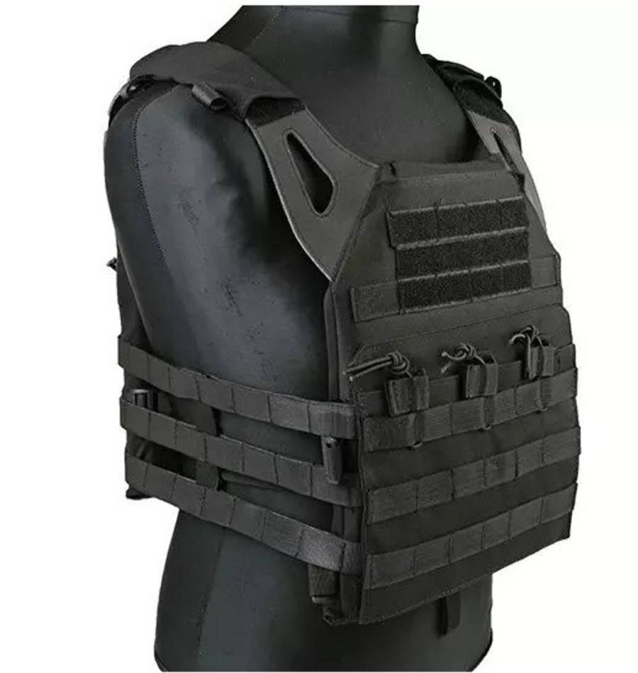 GAME-ON Vester | Gfc Taktisk Vest - Jump-Type Plate Carrier - Svart