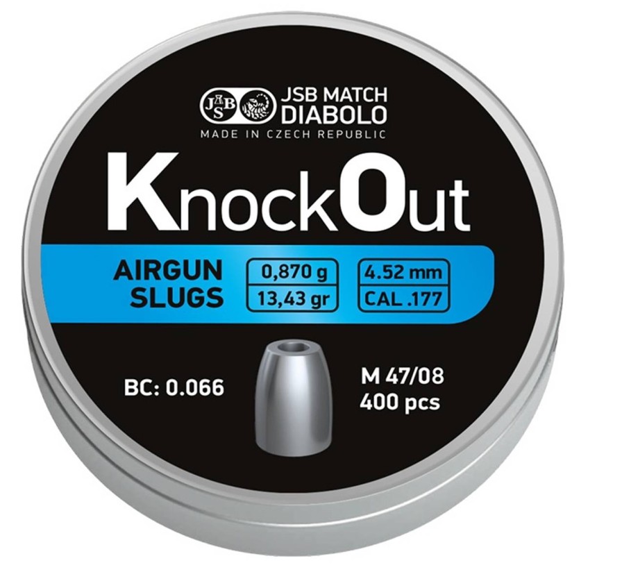 GAME-ON 4.5Mm&.177 & Pellets | Jsb - Knockout Slugs - 4.52Mm(13.43Gr) - 400Stk